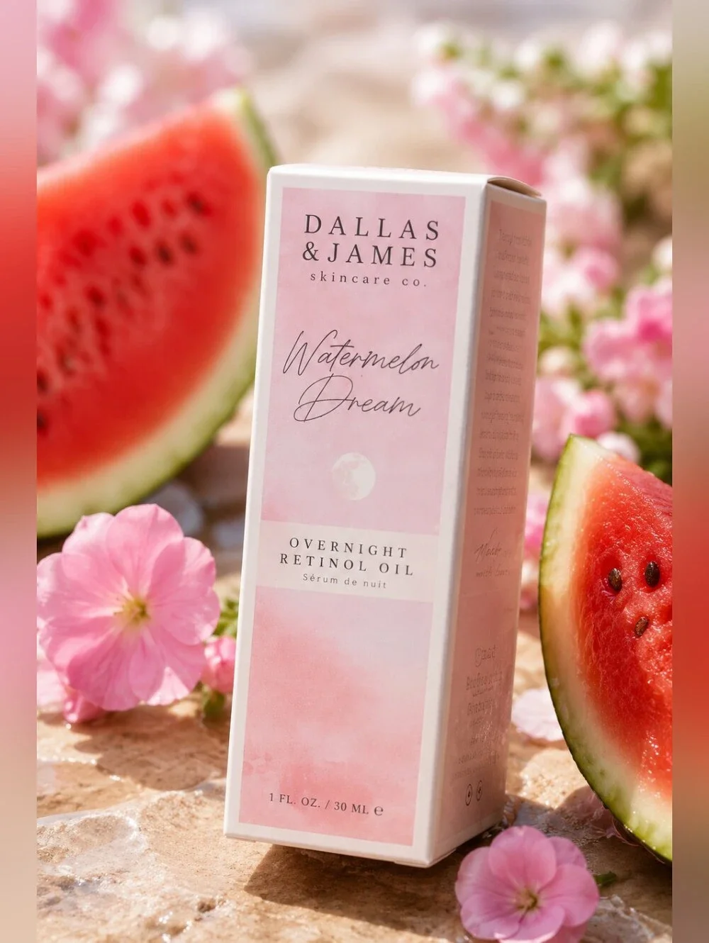 Dallas & James Watermelon Dream Overnight Retinol Oil 1 fl oz Sealed Exp 08/2028